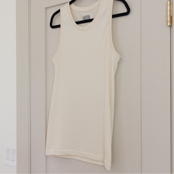 Athleta Cream Ribbed Tank - Picture 2 of 6